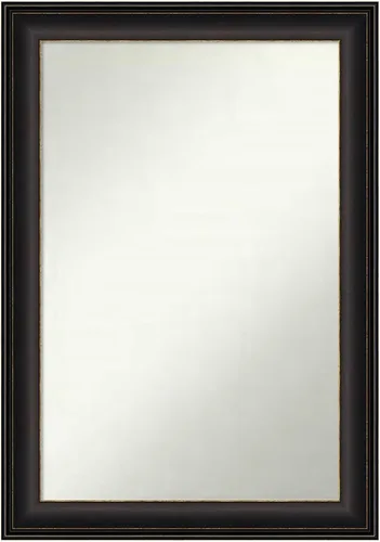 Miniatura 350 de Amanti Art Espejo de baño de bronce para sobre el fregadero, 24 x 24 pulgadas, espejo cuadrado de bronce Lara para tocador, marco de madera