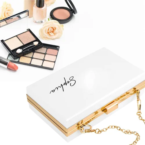 Miniatura 4 de Andaz Press Colección de monedero de mano de acrílico, Nombre personalizado mínimo