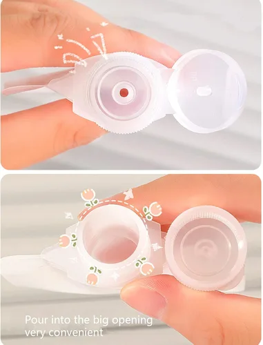 Miniatura 6 de Bolsa de embalaje portátil de maquillaje líquido de viaje, bolsa de embalaje transparente de plástico con boquilla de pie, bolsa vacía recargable