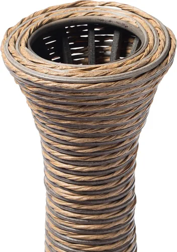 Miniatura 6 de Jarrón artificial de ratán de 38 pulgadas de alto en elegante color beige, pieza de declaración para decoración de sala de estar, entrada o pasillo
