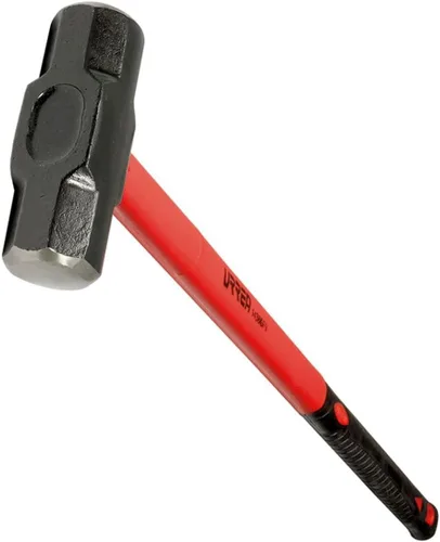 Miniatura 6 de URREA Martillo de trineo – Martillo de perforación de cabeza de acero de 2 libras con cabezal de golpe forjado y mango acolchado de fibra de vidrio