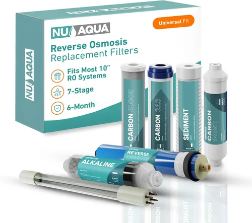 Miniatura 14 de NU Aqua Sistema de Filtro de Agua Potable de Ósmosis Inversa Set de Reemplazo - Kit de 4 Etapas de 1 Año para Debajo del Fregadero - Incluye Filtros