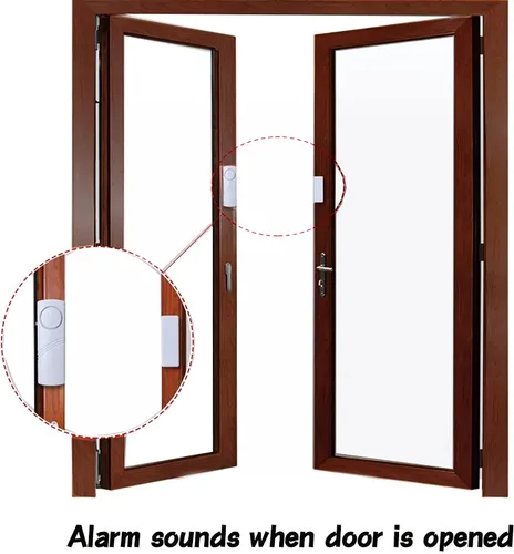 Miniatura 5 de Paquete de 4 alarmas de seguridad para puertas y ventanas para la seguridad de los niños, alarma antirrobo para el hogar y la oficina