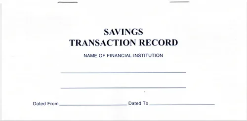 Miniatura 4 de Registro de Registros de Transacciones de Ahorro (5 Registros)