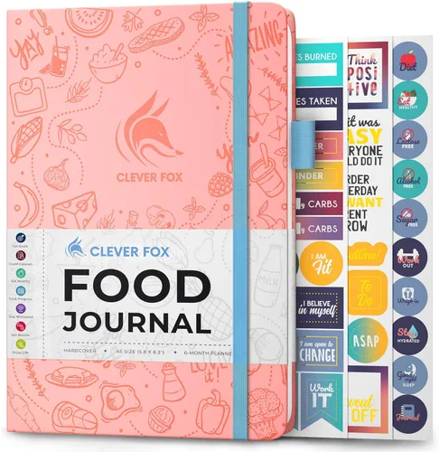 Miniatura 20 de Clever Fox Diario de Alimentos de Bolsillo - Diario Diario de Alimentos, Planificador de Comidas para Rastrear Calorías y Nutrientes, Cuaderno