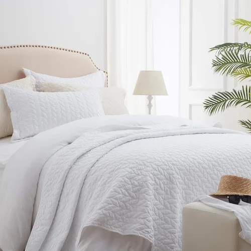 Miniatura 15 de SunStyle Home Colchas Tamaño Queen Verde Oliva, Cubrecamas Edredón Ligero, Juego de Ropa de Cama Tamaño Full Queen, Colcha Coverlet con Costuras 01