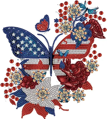 Miniatura 9 de Stalente Kits de pintura de diamantes para adultos, mariposa, kits de arte de diamantes de forma especial 5D para principiantes, pintura de Mariposa