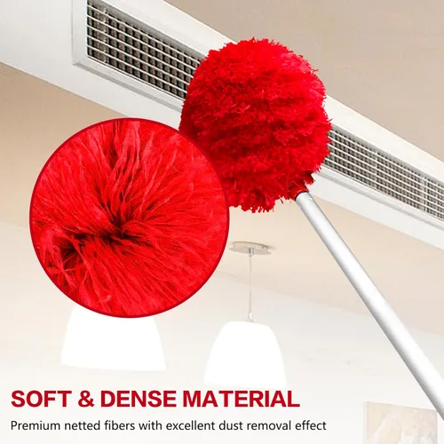 Miniatura 5 de Limpiador de ventilador de techo reutilizable de microfibra para ventilador de techo, limpiador extraíble con poste de extensión que se ajusta de 13
