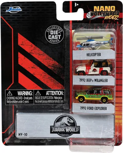 Miniatura 8 de Jada Toys Jurassic World - Juego de 3 autos fundidos a presión Wave 1, 1.65 pulgadas, juguetes para niños y adultos (31955)