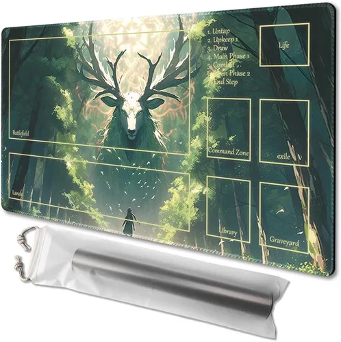 Miniatura 18 de MTG - Tapete de juego de tamaño 24 x 14 pulgadas, impresión antideslizante, ideal para entusiastas de los juegos de cartas, tapete de juego TCG
