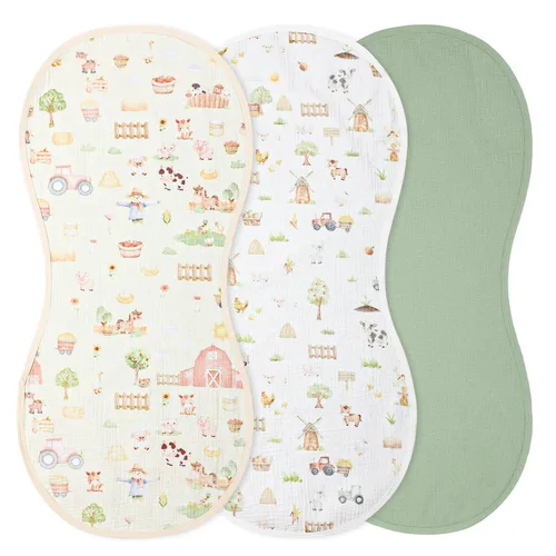 Miniatura 10 de Hahafelt 3 piezas de almohadillas para cambiador con forma de maní, impermeables, de algodón orgánico, almohadillas de maní cálidas para la espalda