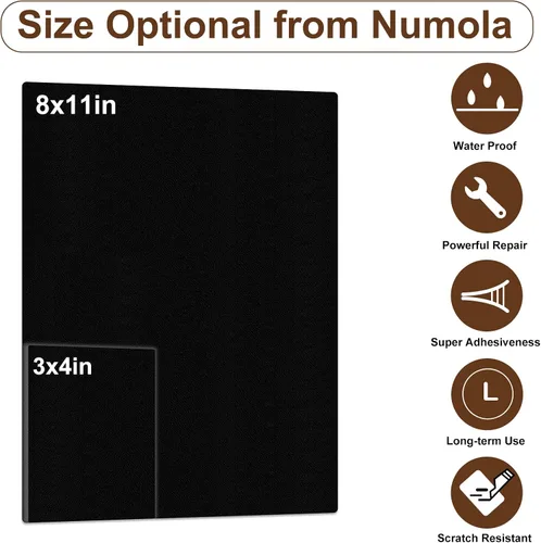 Miniatura 2 de Parche de reparación de cuero Numola, parche autoadhesivo para sofás, asientos de automóvil, sofás, bolsos, chaquetas Negro