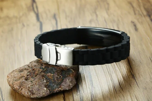 Miniatura 5 de MEALGUET Pulsera de cruz negra con cita religiosa, con texto de la Biblia cristiana, con texto en inglés "Cita religiosa", para hombres