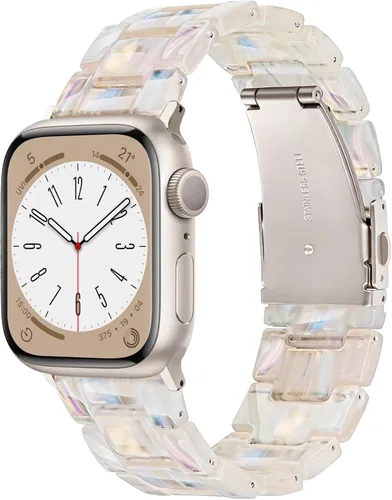 Miniatura 52 de V-MORO - Correas de resina compatibles con Apple Watch Series 11/10/9/8/7 y SE/6/5/4/3/2/1/SE3 de 1.49, 1.57, 1.61, 1.65 pulgadas, correa ligera