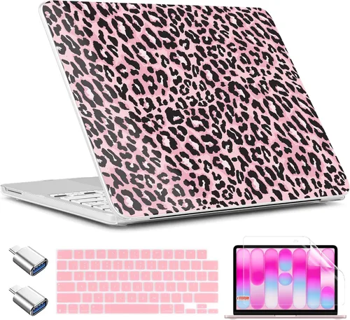Miniatura 38 de TWOLSKOO Funda para MacBook Neo de 13 pulgadas 2026 A3404 A18 Pro Chip, carcasa rígida de plástico con adaptador tipo C, 2 fundas para cámara web