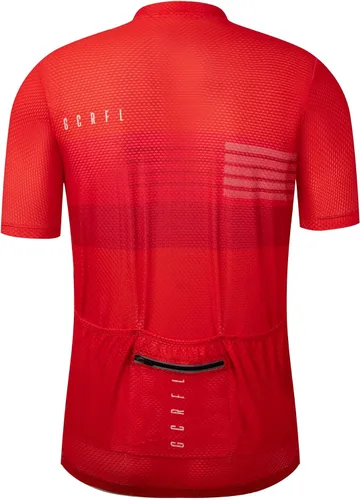Miniatura 24 de GCRFL Maillot de ciclismo para hombre con 3+1 bolsillos con cremallera manga corta ciclismo ciclismo camiseta de ciclismo transpirable tela de malla