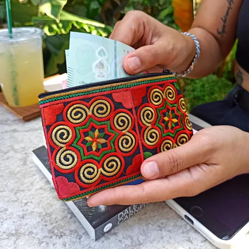 Miniatura 3 de Sabai Jai - Monedero hecho a mano - Pequeño bolso bordado Boho
