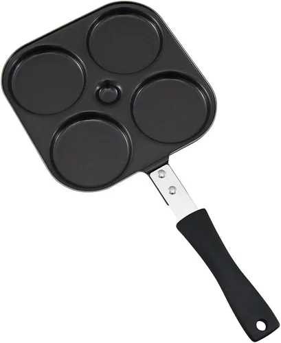 Shimomura Planning 37547 - Sartén para panqueques de huevo frito, fabricada en Japón, para fuego directo, 3.1 pulgadas (3.1 in), divisores, 4