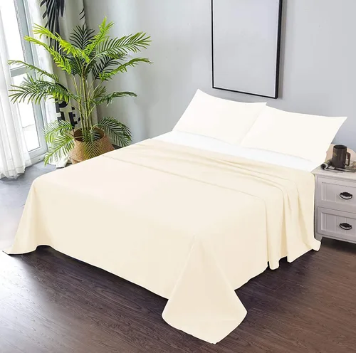 Miniatura 7 de TBM 1PC Solid Flat Sheet Smooth Touch Hotel Quality 100% Egyptian Cotton Perfectly Fit for Oversize and Extra Height Bed Solid 600 Thread Count