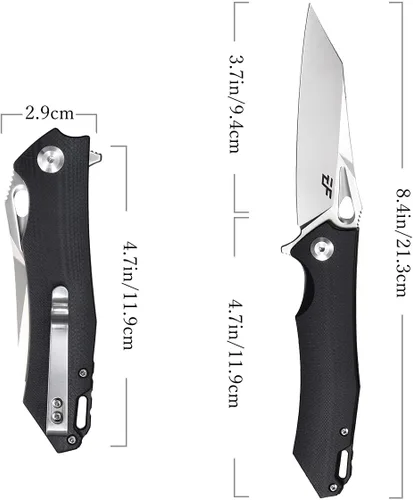 Miniatura 2 de Eafengrow EF934 Cuchillo de bolsillo D2 Hoja de acero Cuchillo plegable G10 Mango Liner Lock Camping Survival Tool Cuchillos para acampar al aire