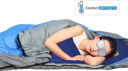 Miniatura 4 de REDCAMP Forro polar para saco de dormir con capucha para adultos, clima cálido o frío, manta de campamento larga con cremallera de tamaño Gris