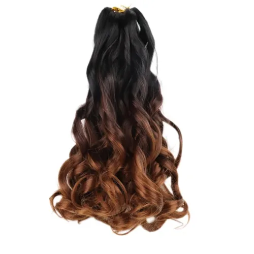 Miniatura 78 de Cabello rizado francés trenzado de 10 pulgadas, color 4, cabello rizado preestirado, 8 paquetes de trenzas de ganchillo de rizo francés para trenzas
