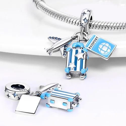 Miniatura 3 de Pandach Dijes colgantes de plata de ley 925 para pulseras y collares, dijes colgantes de Madonna con cuentas de girasol, joyería para mujer