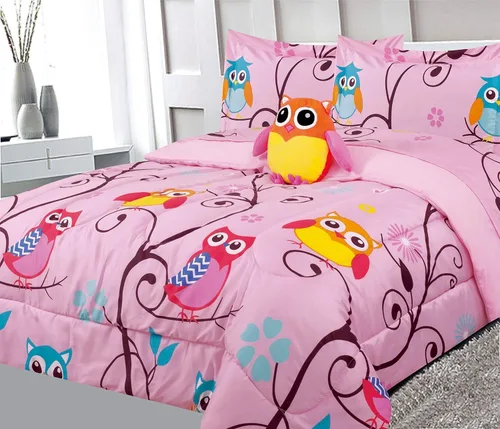 Miniatura 7 de LinenTopia Juego de ropa de cama Queen de 8 piezas para niñas, cama en una bolsa, juego de edredón para niños con sábanas de cama, funda