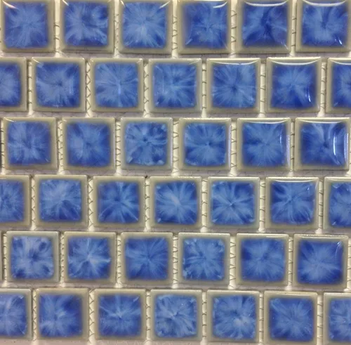 TNT-031 - Azulejo de porcelana para piscina - TNT-031 CRYSTAL BLUE 1" X 1" 1.08 pies cuadrados, paquete de 2,