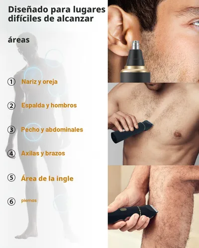 Miniatura 5 de Manscape - Recortadora de pelo corporal para hombres, afeitadora eléctrica 3 en 1, IPX7 impermeable, versátil para pelota, pubic, pecho, barba
