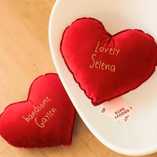 Miniatura 4 de HESBITEUL Funda de almohada personalizada con diseño de texto personalizable y bordado, funda de cojín bordada de larga duración, nombre