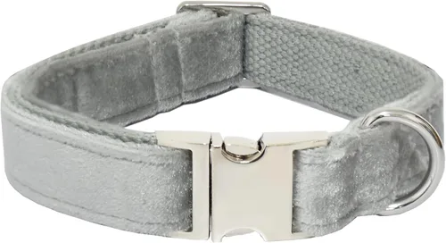 Miniatura 6 de Bubblepup Collar de terciopelo para perro, collar suave para perros pequeños, medianos y grandes