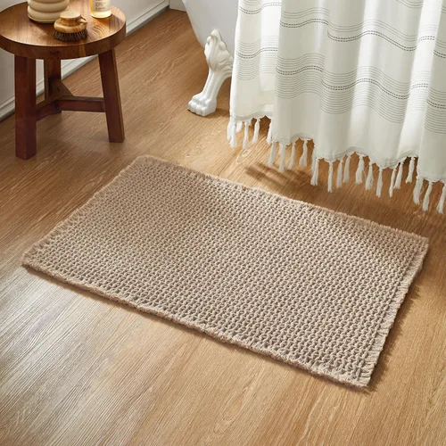 Miniatura 28 de TYUU Tapete de baño estilo gofre, tapete de baño bohemio, antideslizante, lavable, súper absorbente, de secado rápido, bonito tapete de baño