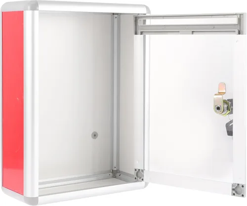 Miniatura 8 de Zerodeko Buzón de montaje en pared con bloqueo – Caída de llave para buzón para caja de sugerencias exterior, metal de recepción Pox Letra