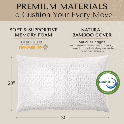 Miniatura 3 de Mueller Nirvana - Almohada cervical ajustable de espuma viscoelástica, almohadas cervicales inodoras para aliviar el dolor, almohada ortopédica