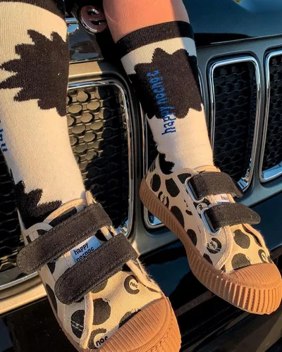 Miniatura 6 de Zapatos para niños y niñas, zapatos de lona con velcro y suela de color caramelo, tallas 6-14
