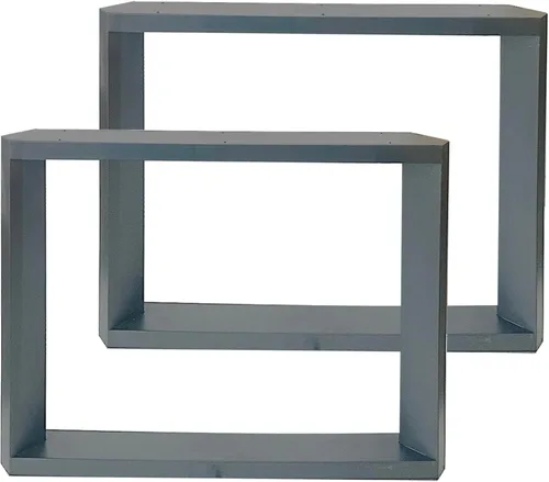 Miniatura 29 de MBQQ Patas para muebles de 15.7" de altura 17.7" de ancho, tubo cuadrado rústico decorativo, patas de mesa de metal resistente, patas de escritorio