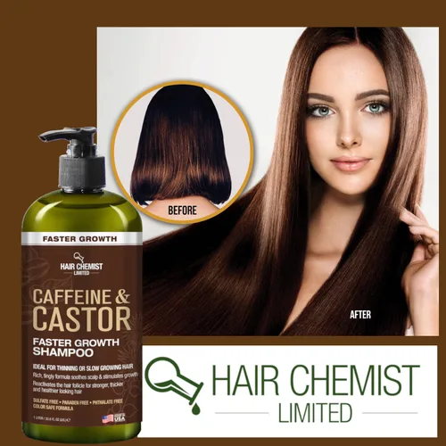 Miniatura 7 de Hair Chemist Champú de crecimiento más rápido con cafeína y ricino, 33.8 onzas, champú para el cabello para un crecimiento más rápido del cabello