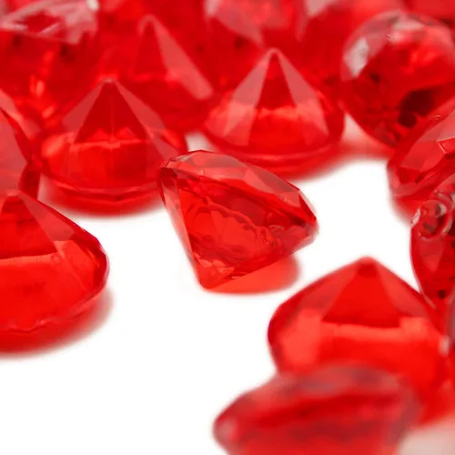 Miniatura 9 de PMLAND Gemas de diamantes falsos de acrílico verde – 69 piezas grandes de 0.984 in (1 pulgada) dispersión de mesa de cristal para decoración del día