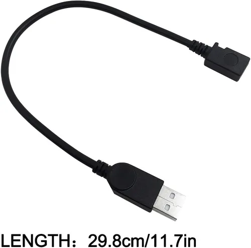 Miniatura 4 de AFUNTA Cable de extensión USB 2.0 Micro de 5 pines hembra a USB estándar macho para transferencia de datos -5 pulgadas