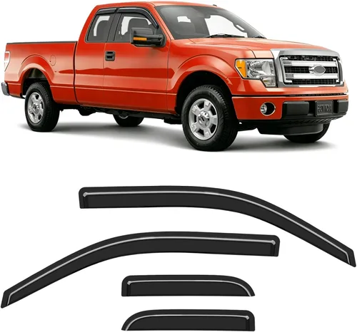 Miniatura 21 de Protectores de lluvia aptos para Dodge Ram 1500 2009-2024, Ram 2500 y 3500 2010-2025, deflectores de lluvia extragruesos para ventana, viseras
