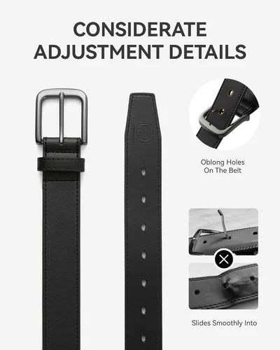Miniatura 4 de CHAOREN Cinturones de cuero para hombre - Cinturón de 35mm de cuero genuino para jeans - Regalo para hombre para vestir casual