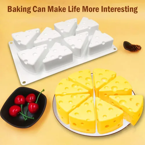 Miniatura 3 de Rolin Roly Molde de resina para queso, mini mousse, moldes epoxi, molde de silicona para pastel pequeño, triángulo 3D, moldes blancos, bricolaje