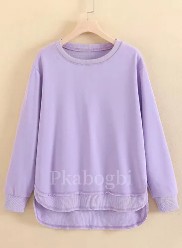 Miniatura 6 de Pkabogbi Sudadera casual de manga larga con cuello redondo para mujer, holgada, ligera, sin botones