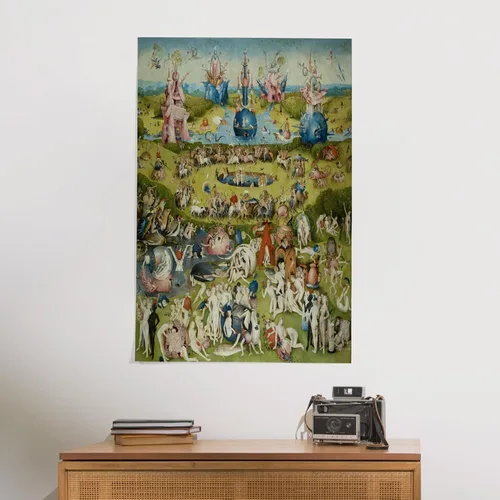 Miniatura 2 de The Garden of Earthly Delights, (artista: Hieronymus Bosch c. 1480), obra maestra clásica