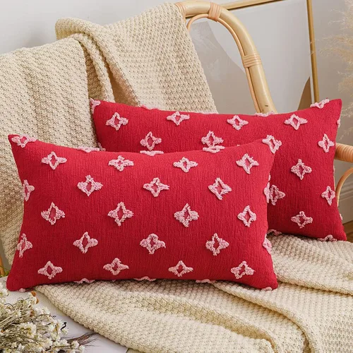 Miniatura 11 de vctops Juego de 2 fundas de cojín decorativas de algodón estilo bohemio copetudo, súper suaves y cómodas para sofá, cama, automóvil