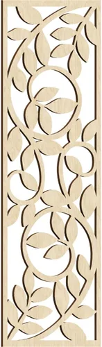 Miniatura 96 de 9 3/8"W x 24 3/8"H x 1/4"T Utica Decorativo Fretwork Madera Paneles de Pared, Abedul