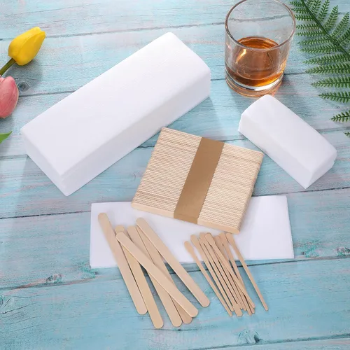 Miniatura 4 de Yaomiao Kit de tiras de cera de 400 piezas, tiras no tejidas con aplicador para depilación corporal y facial Blanco