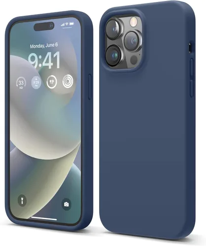 Miniatura 22 de elago Funda compatible con iPhone 14 Pro Max, de silicona líquida, funda protectora de cuerpo completo, a prueba de golpes, funda delgada