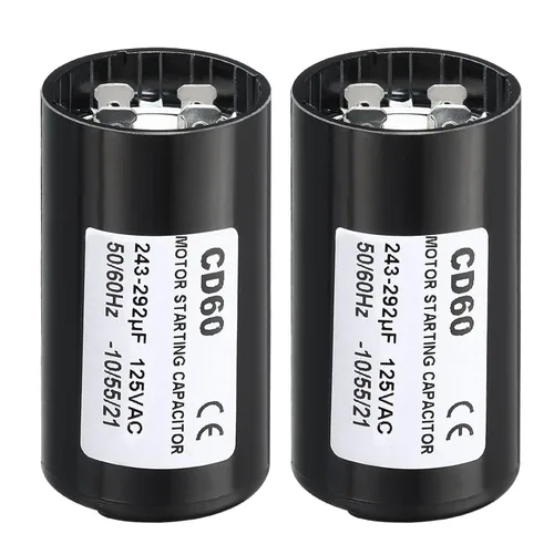 Miniatura 22 de PATIKIL Condensador de arranque del motor, 2 unidades 88-108uF/Mfd 125V 50/60Hz CD60 Condensador de funcionamiento para arranque de motor eléctrico
